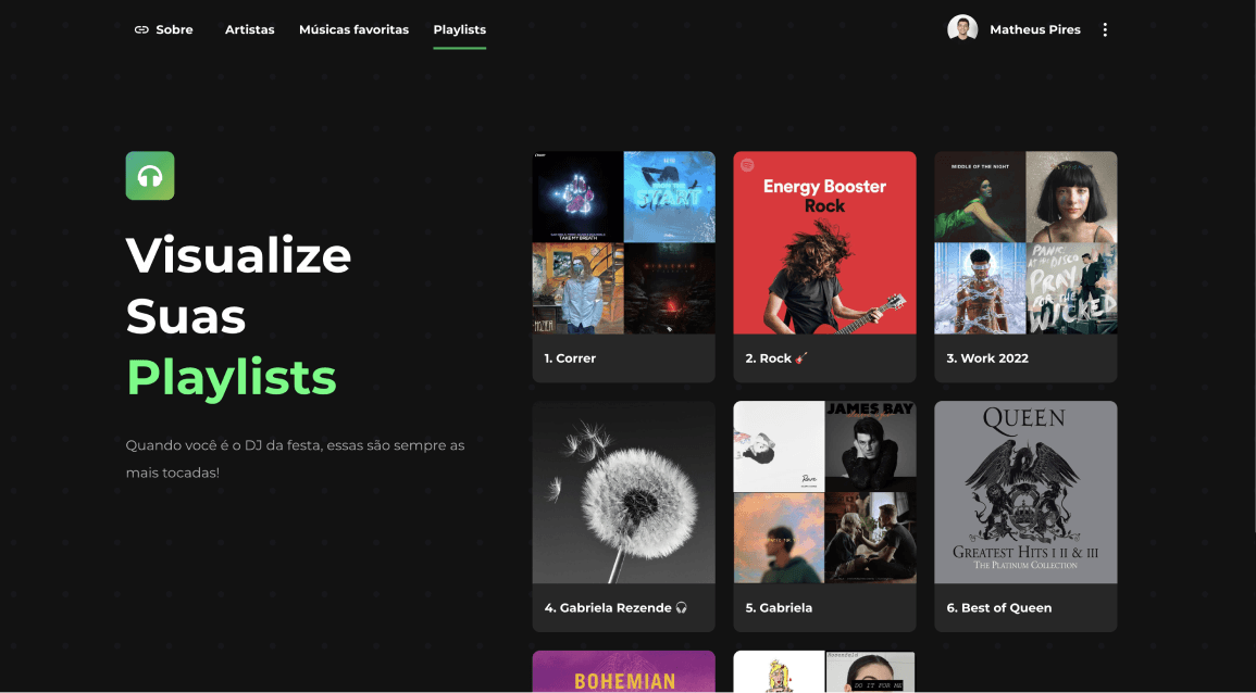 Here's where you can see all your playlist.